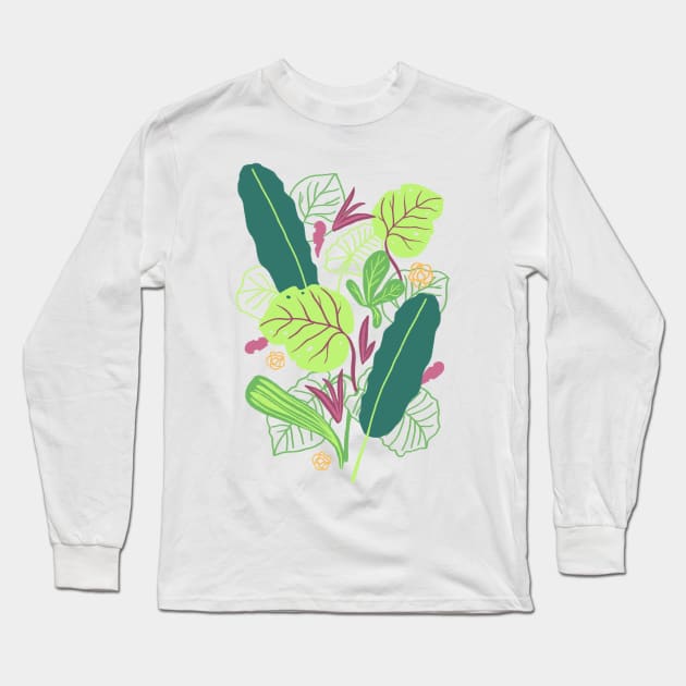 Tropical vibes Long Sleeve T-Shirt by Valeria Frustaci 